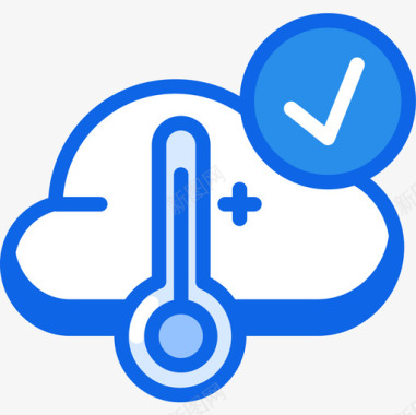 蓝色矩形云天气204蓝色图标图标