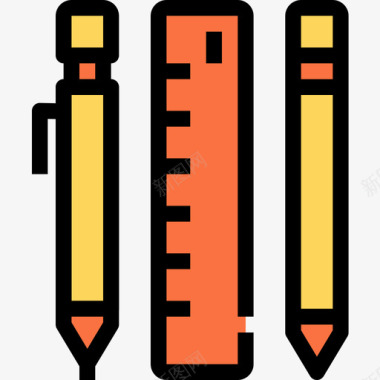 钢笔商务必备元素4线条颜色图标图标