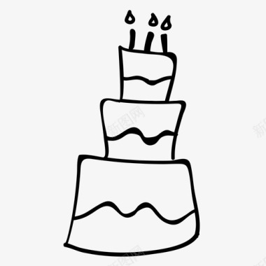 生日宴会蛋糕生日庆祝图标图标