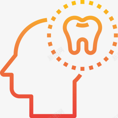 锋牙矢量牙牙32梯度图标图标