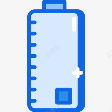 蓝色矩形电池tech15蓝色图标图标