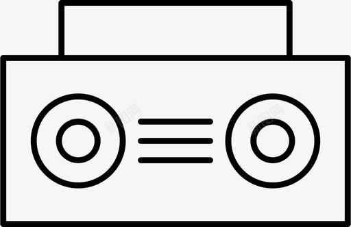 O立体收音机音频音乐图标图标