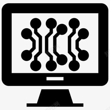 数字经济计算机数字商务图标图标