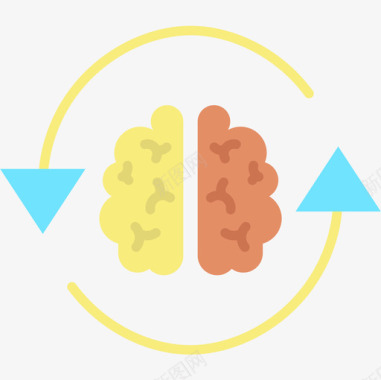 烹制大脑大脑人工智能51扁平图标图标
