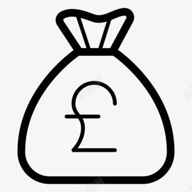 钱袋钱袋现金货币图标图标
