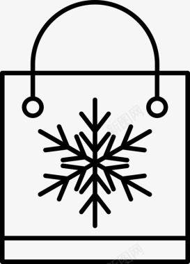 包圣诞节手提袋图标图标