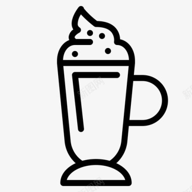 冰摩卡咖啡咖啡杯图标图标