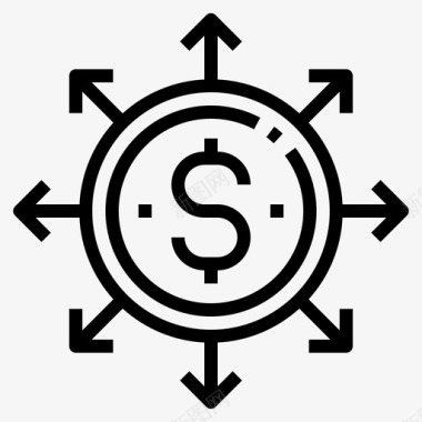 金融普惠投币分销图标图标