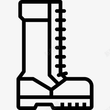 陆军靴子陆军8号直线型图标图标