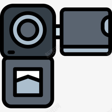 彩色时间轴摄像机电气设备2线性彩色图标图标