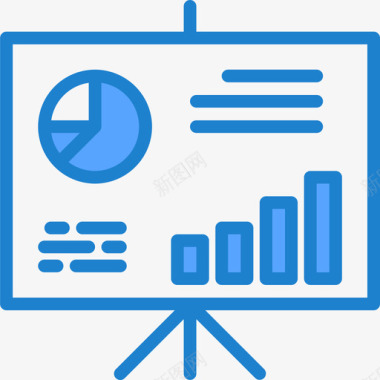 商务演示图形演示文稿商务265蓝色图标图标