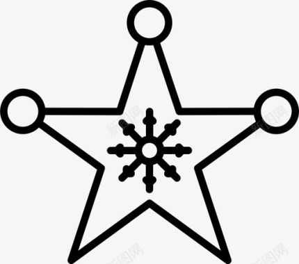 星星徽章圣诞节图标图标