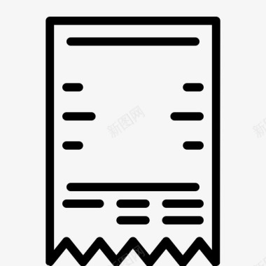 收据收据电子商务图标图标