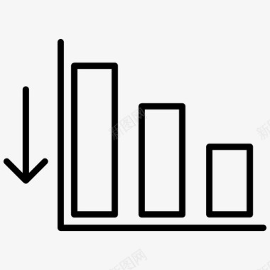 图表向下成本下降图形图标图标