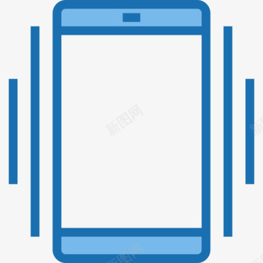 强力振动振动移动功能2蓝色图标图标
