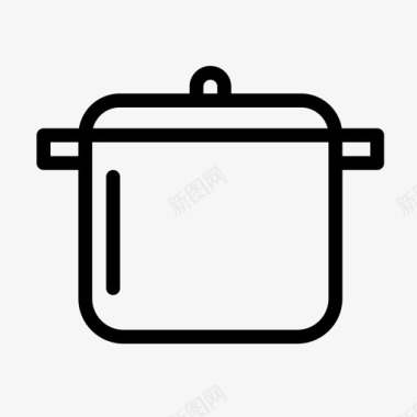 平底锅平底锅烹饪陶器图标图标