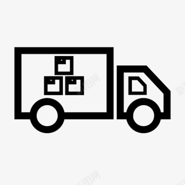 卡车汽车箱货物图标图标