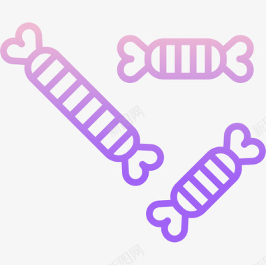 流体渐变背景糖果派对和庆祝18轮廓渐变图标图标