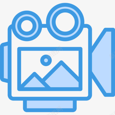企业照片视频视频照片和视频10蓝色图标图标