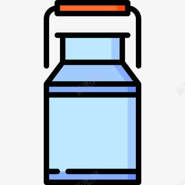樱桃牛奶牛奶荷兰17线性颜色图标图标