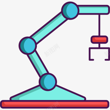 机械准星机械臂技术69线性颜色图标图标
