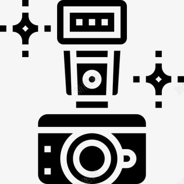 单反相机相机和配件5字形图标图标