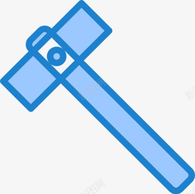 固定锤结构90蓝色图标图标