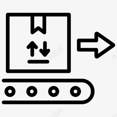 自动包装皮带输送机图标图标