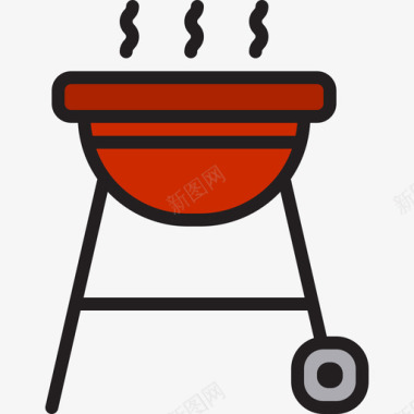 海鲜食物图片烧烤食物119线性颜色图标图标