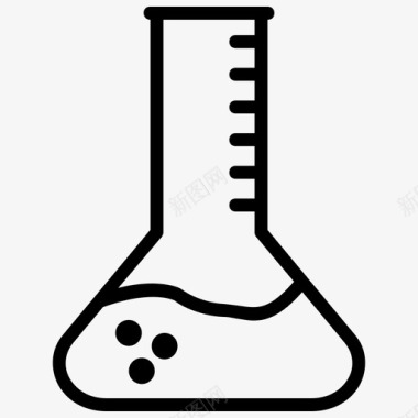 化学课堂锥形烧瓶瓶子化学图标图标
