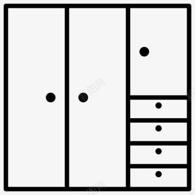 一套刀叉橱柜壁橱家具图标图标