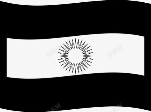 长方形旗阿根廷国家图标图标