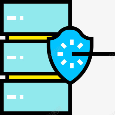 线描边线数据加密托管云1线颜色图标图标