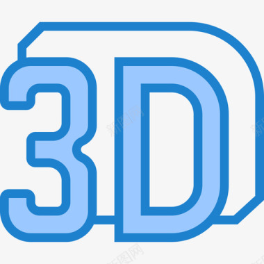 牛3d3d影院69蓝色图标图标