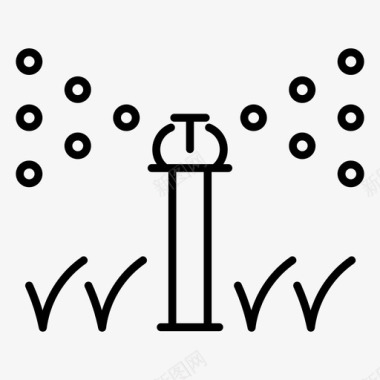 自动自动洒水器花园草坪图标图标