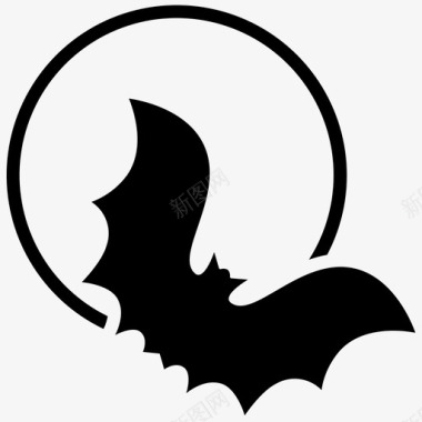恐怖之夜蝙蝠万圣节图标图标