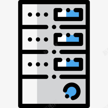 云端服务器图标服务器多媒体49颜色省略图标图标
