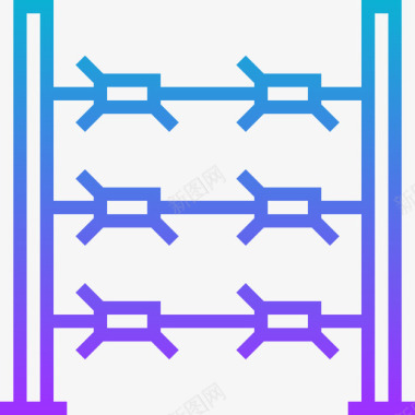 铁丝帘子带刺铁丝抗议2梯度图标图标