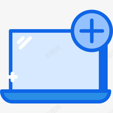 蓝色矩形Macbooktech15蓝色图标图标