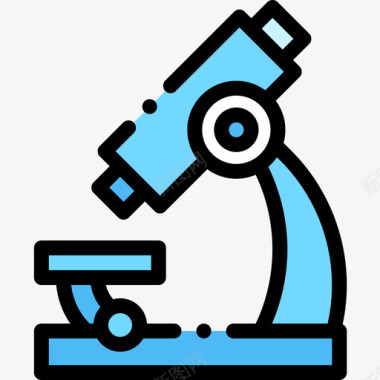 南极生物显微镜生物工程14线色图标图标