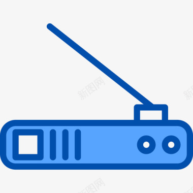 蓝色科技办公路由器101办公室蓝色图标图标