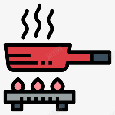 烹饪烹饪烹饪64线性颜色图标图标