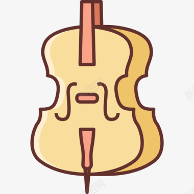 古典音乐音乐104线性色彩图标图标