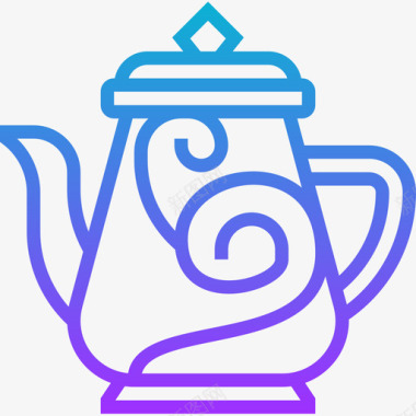 茶壶复古装饰22渐变色图标图标