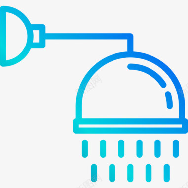 花洒淋浴淋浴喷头房地产122直线坡度图标图标