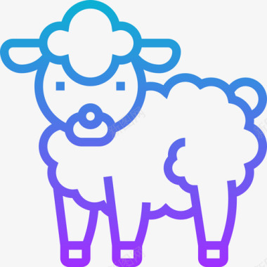 绵羊养殖50梯度图标图标
