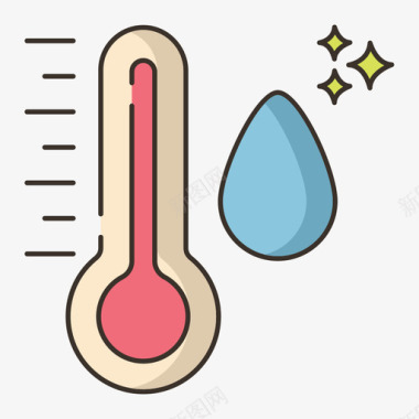 适应变化气候变化222号天气线性颜色图标图标