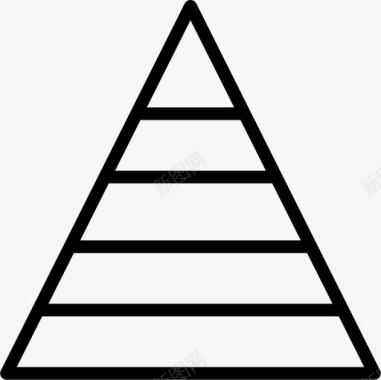 金字塔图图表5线性图标图标