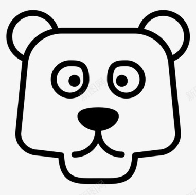 北极熊动物44直系图标图标