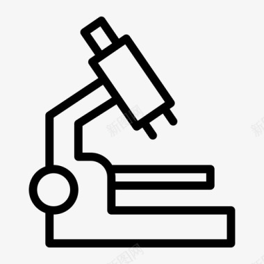 医药实验显微镜化学实验室图标图标